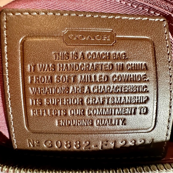 Coach bag | EUC | convertible strap | brown pebbled leather w/maroon inside - Picture 3 of 6